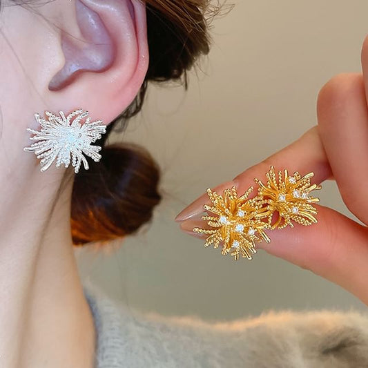 Earring CZ Flower Stud