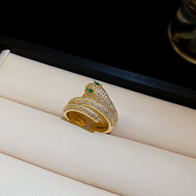 Ring Snake Rhinestone Open