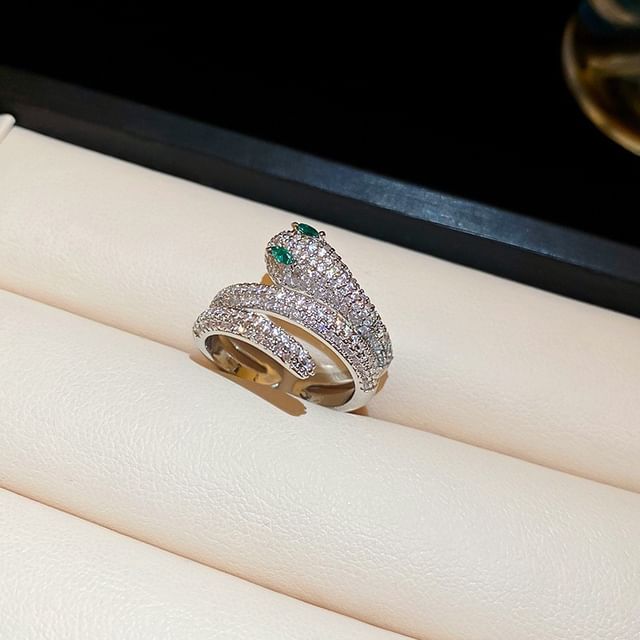 Ring Snake Rhinestone Open