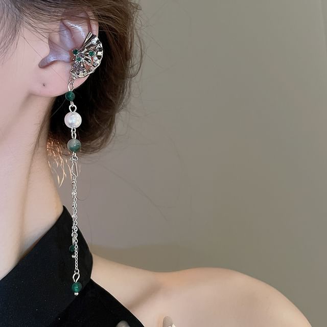 Stud Drop Ear / Necklace Huggie Earring Cuff