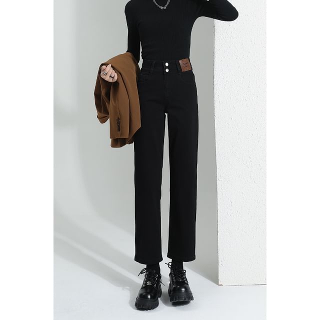 Designs) High Washed Waist Jeans Straight Leg (Various