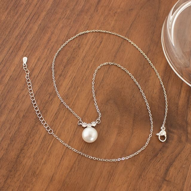 Necklace Pendant Star Pearl Faux Rhinestone /