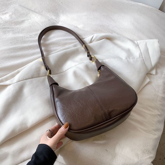 Plain Bag Faux Leather Crossbody