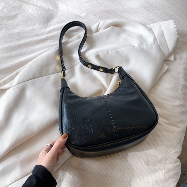 Plain Bag Faux Leather Crossbody
