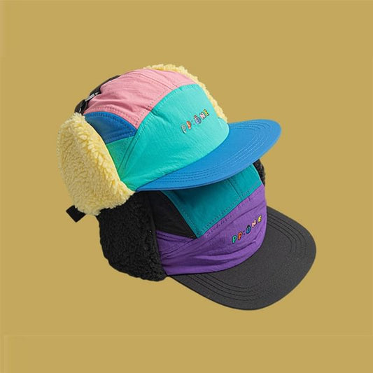 Color Cap Lettering Earflap Block