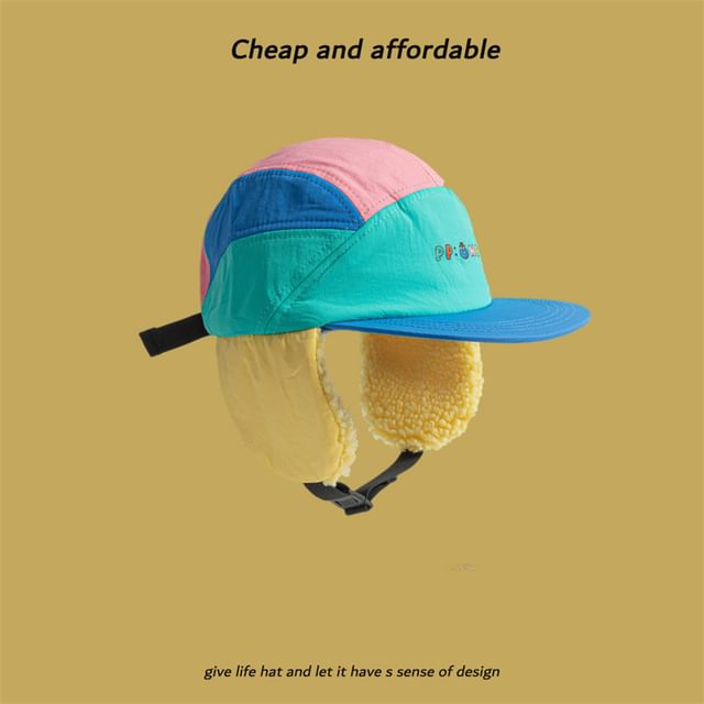 Color Cap Lettering Earflap Block