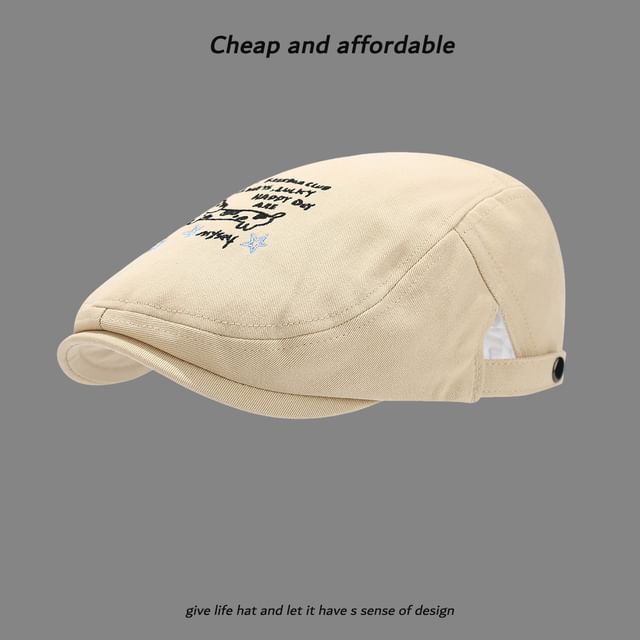 Embroidery Cartoon Hat Newsboy
