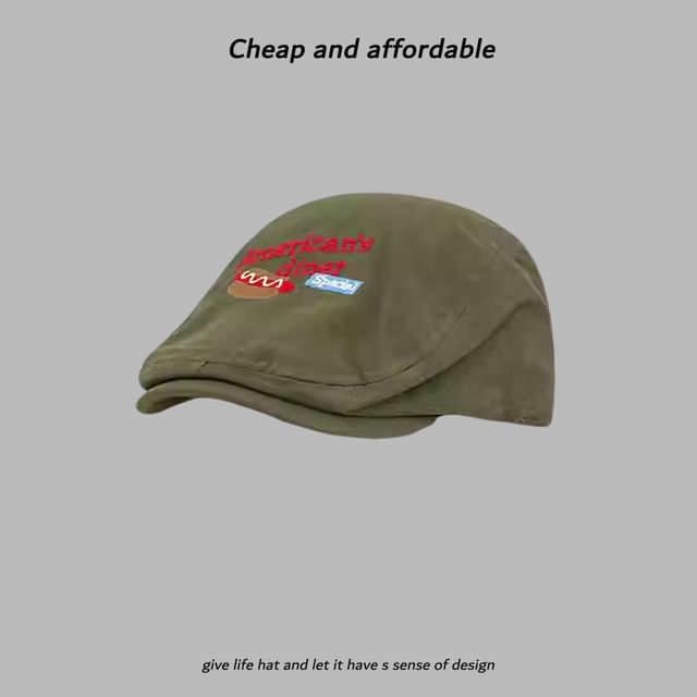 Hat Cartoon Newsboy Embroidery