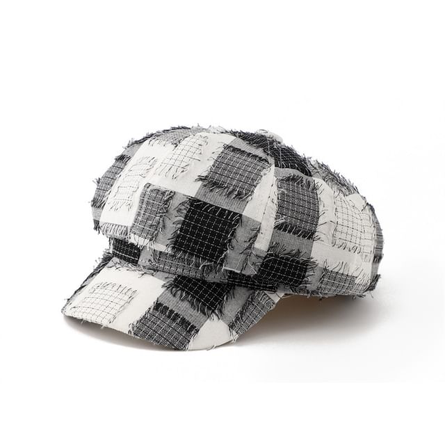 Hat Distressed Bucket Patchwork