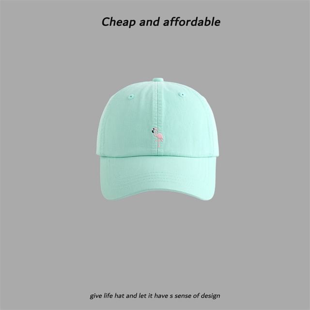 Flamingo Cap Embroidered Baseball