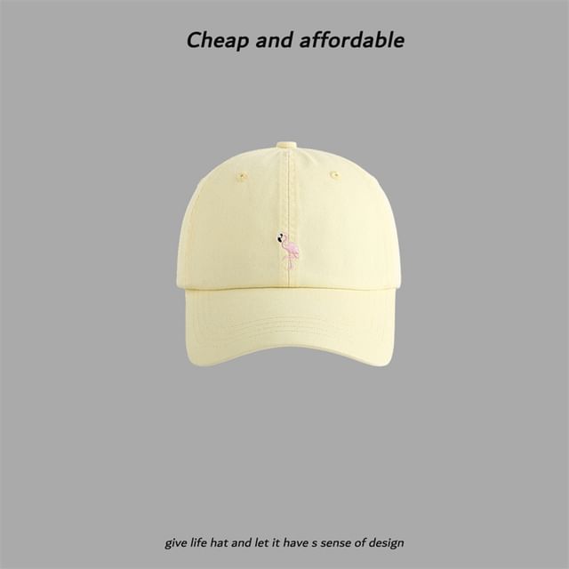 Flamingo Cap Embroidered Baseball
