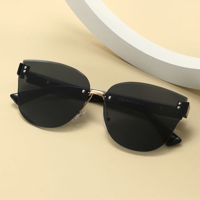 Oval Rimless Sunglasses