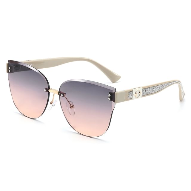 Oval Rimless Sunglasses