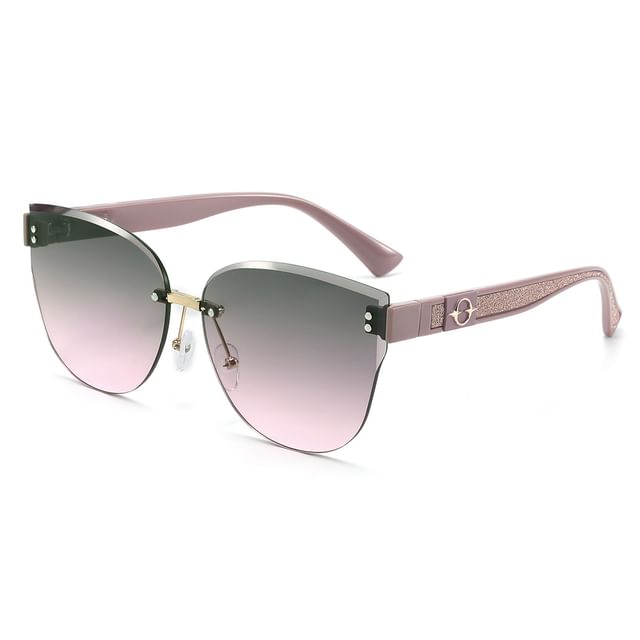 Oval Rimless Sunglasses