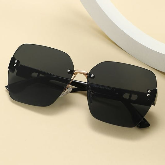 Sunglasses Rimless Geometric Oversized