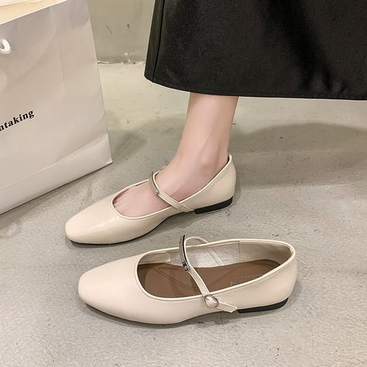 Jane Accent Metal Buckle Mary Shoes