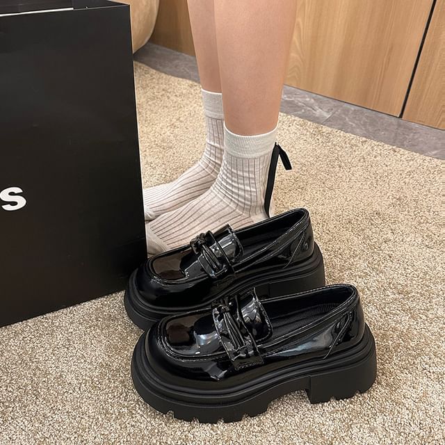 Detail Platform Loafers Knot Plain