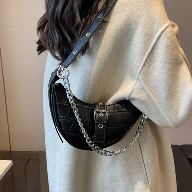 Print Buckled Hobo Bag Animal