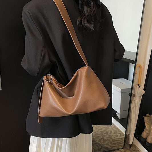 Faux Plain Bag Leather Shoulder