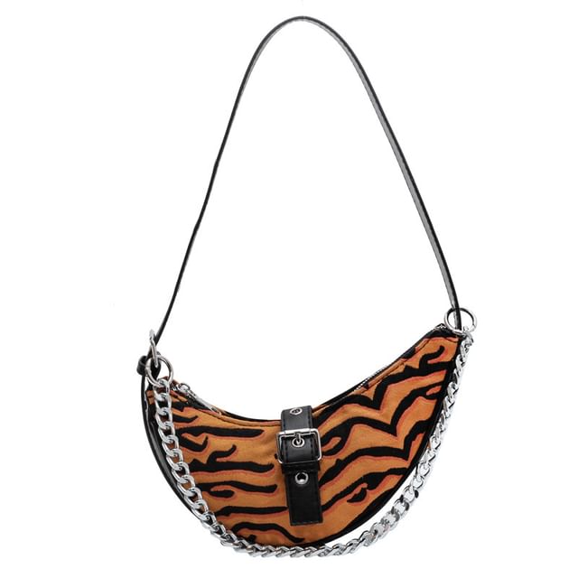 Print Buckled Hobo Bag Animal