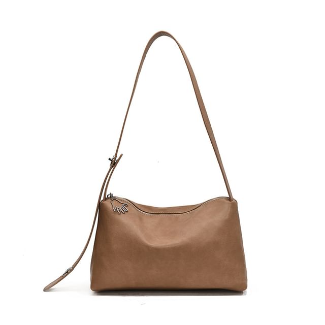Faux Plain Bag Leather Shoulder