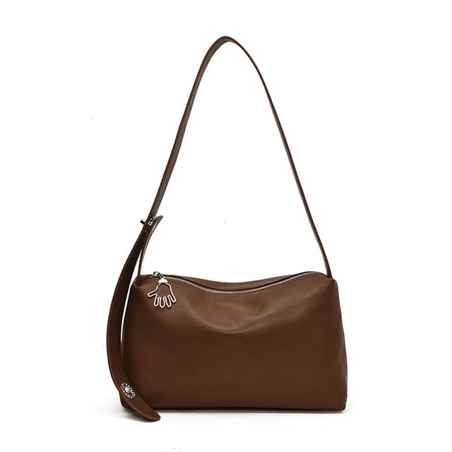 Faux Plain Bag Leather Shoulder