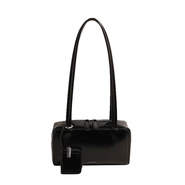 Faux Leather Shoulder Bag Box