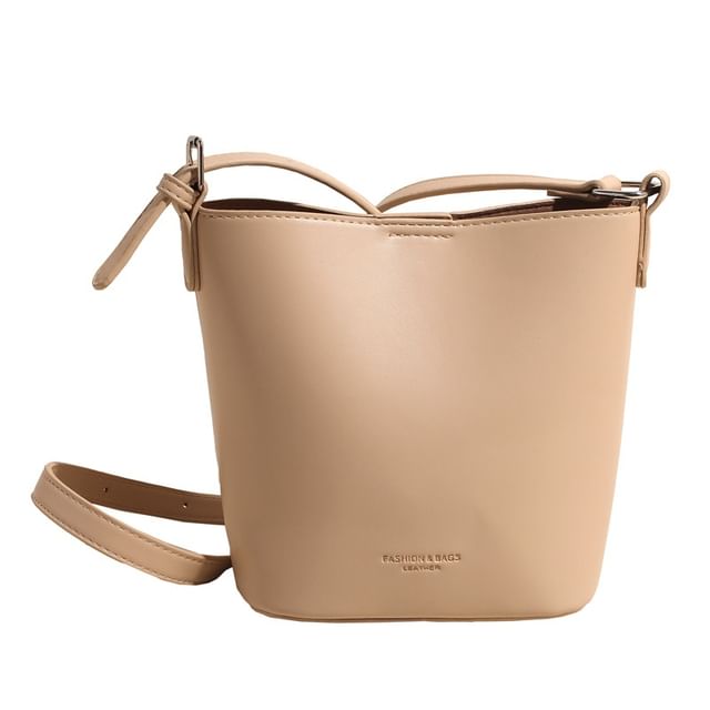 Bag Bucket Plain Leather Faux
