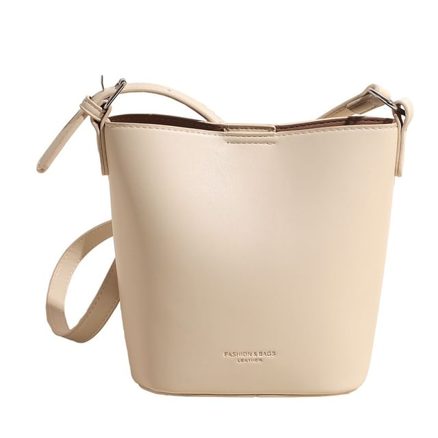 Bag Bucket Plain Leather Faux