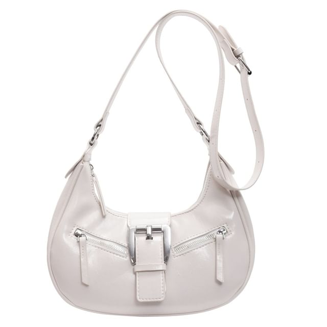 Bucked Faux Shoulder Bag Leather