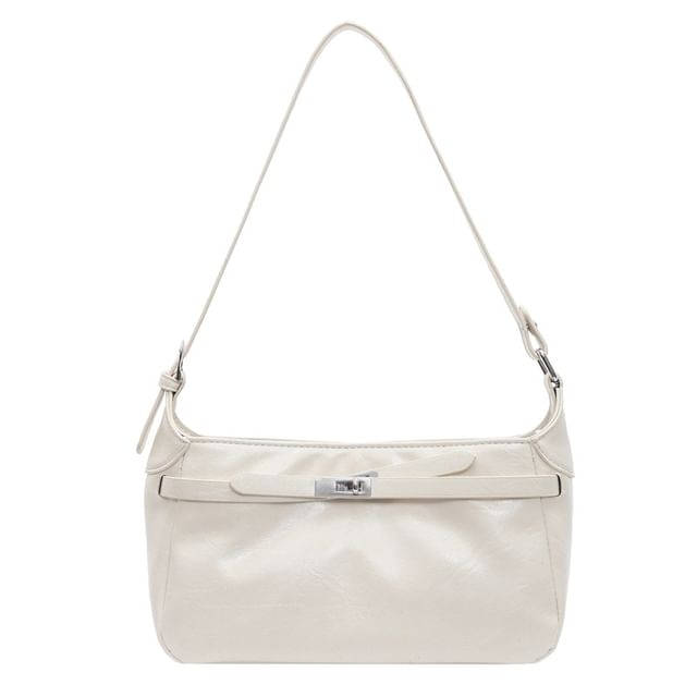 Faux Shiny Shoulder Leather Bag