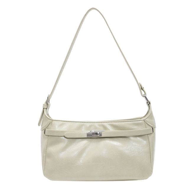 Faux Shiny Shoulder Leather Bag