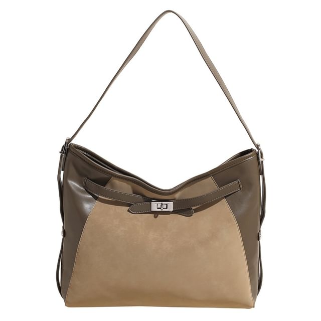 Leather Plain Tote Faux Bag