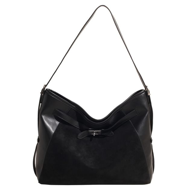 Leather Plain Tote Faux Bag