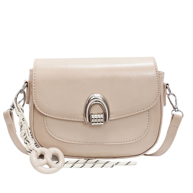 Leather Crossbody Flap Faux Bag