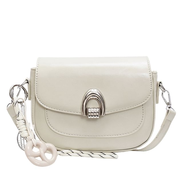 Leather Crossbody Flap Faux Bag