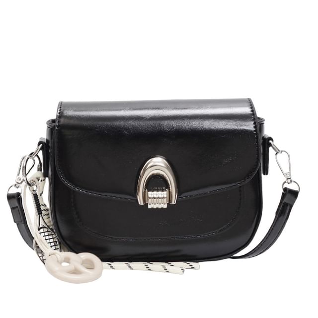 Leather Crossbody Flap Faux Bag