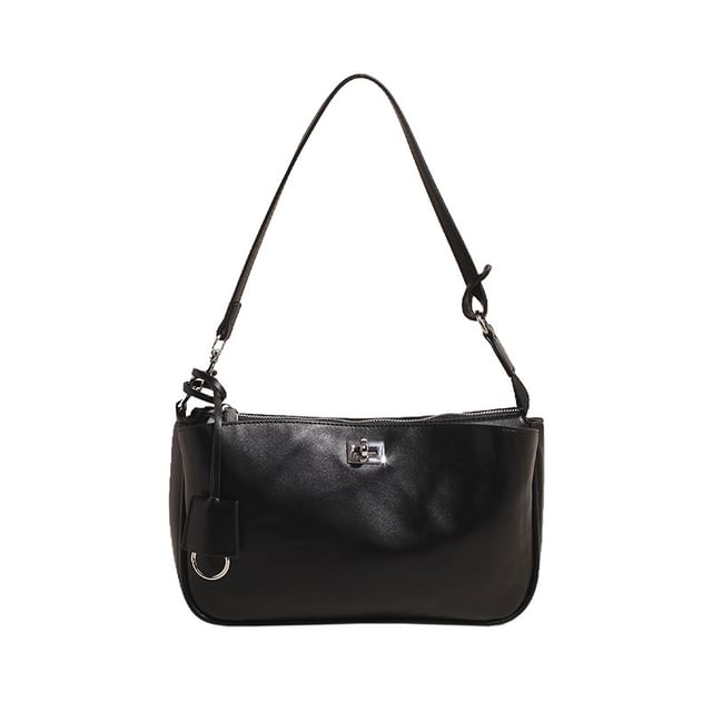 Faux Crossbody Bag Twist Lock Leather