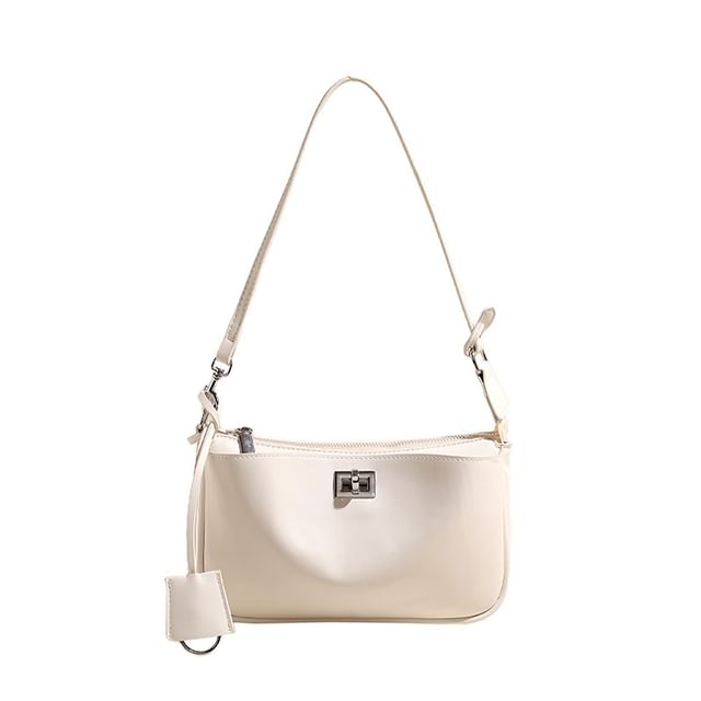 Faux Crossbody Bag Twist Lock Leather