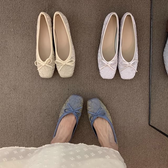 Flats Bow Square-Toe