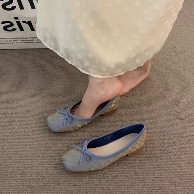 Flats Bow Square-Toe