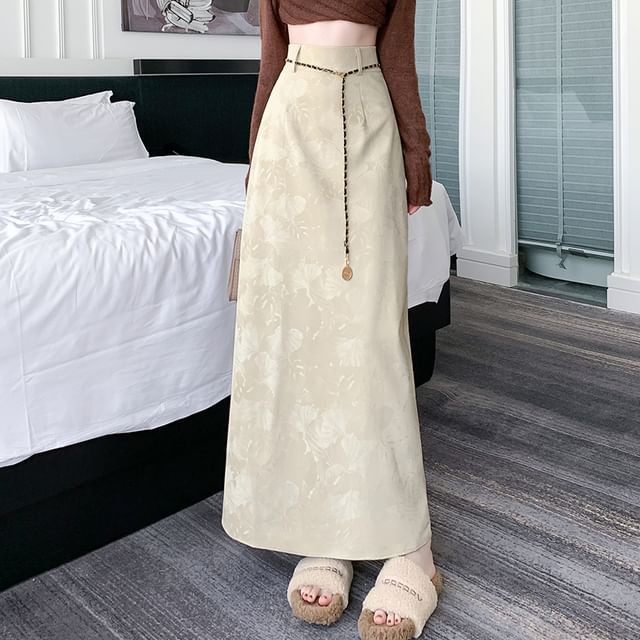 Rise High Skirt Floral Midi A-Line