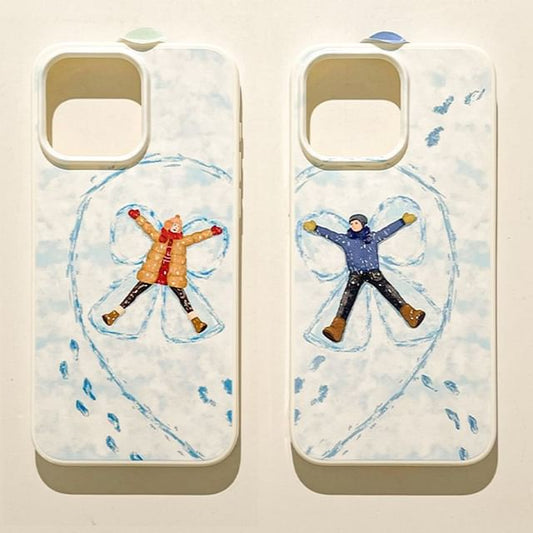 Couple Snow Phone Matching Case