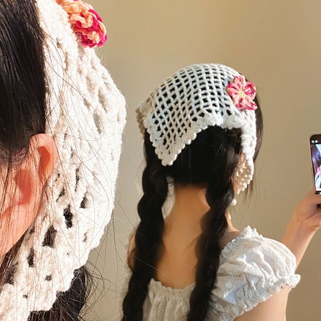 Head Scarf Triangle Floral