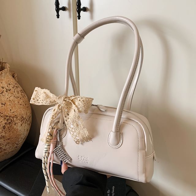 Bag Bowler Faux Leather Lettering