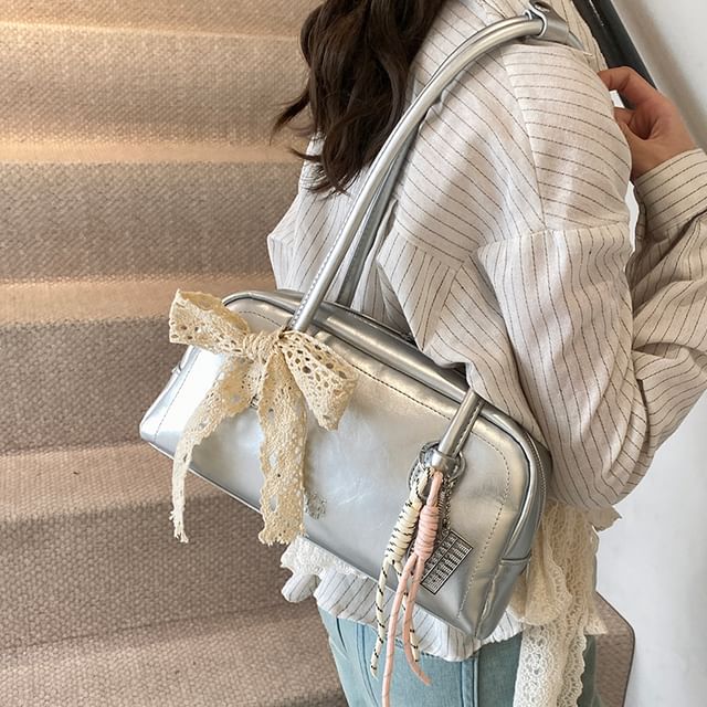 Bag Bowler Faux Leather Lettering