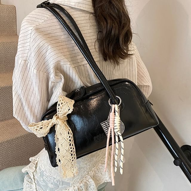 Bag Bowler Faux Leather Lettering