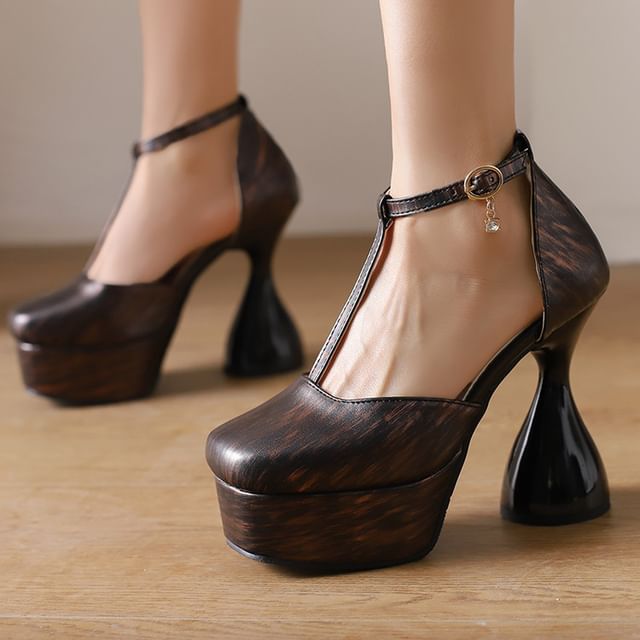 Heel Sandals D'Orsay Platform Chunky