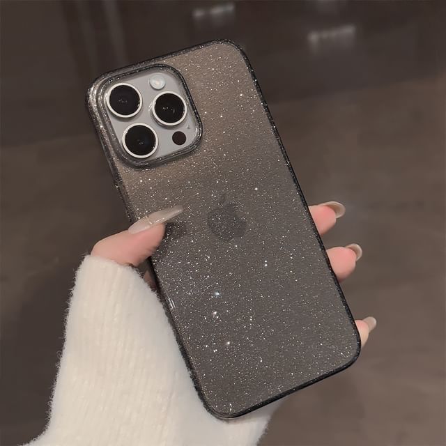 Phone Transparent Glitter Case