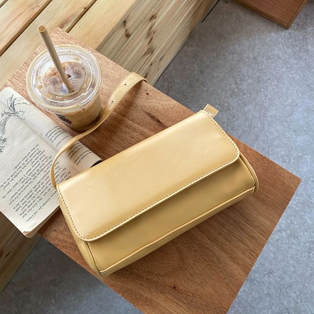 Flap Bag Plain Crossbody Faux Leather